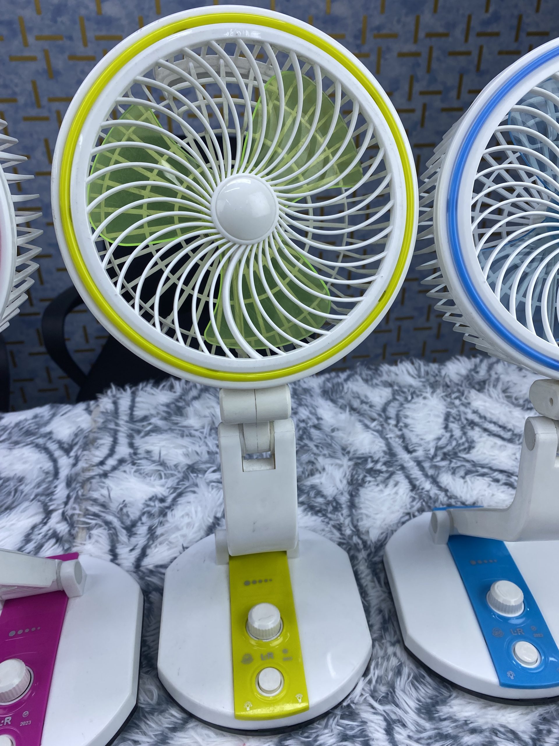Led light folding fan lr